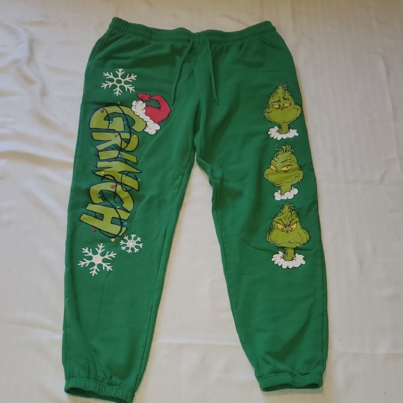 MAD Engine Festive Green Grinch Sweatpants - Picture 1 of 7